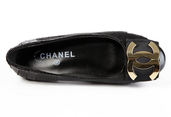 CHANEL Shallow mouth flat shoes Women--095